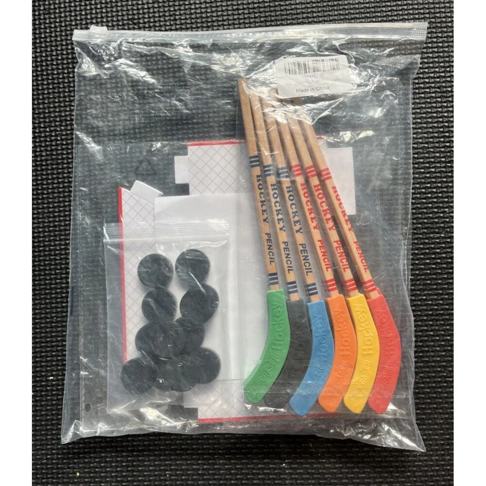 13 Set Hockey Party Favors Bulk Hockey Pencils and Erasers Includes Hockey Penci